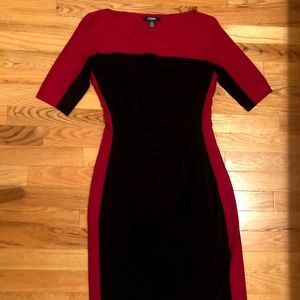 Flattering colour block dress, size S